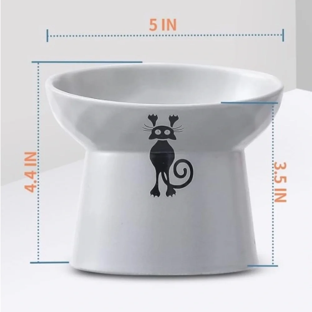 Extra Wide Raised Cat Food Bowl